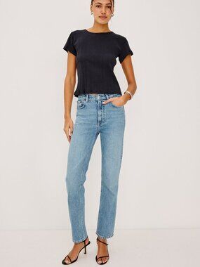 Rails Denim The Topanga High Rise Straight Jeans 24